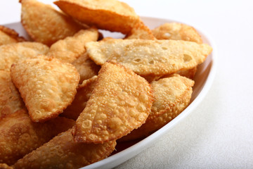 Indian tradiional snacks gujiya