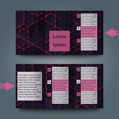 Brochure template with abstract background.