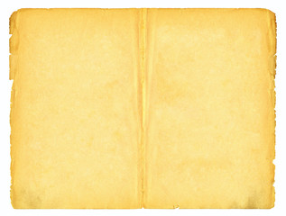 Old paper on white background.