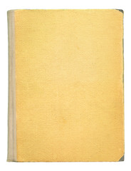 Old book cover isolated.