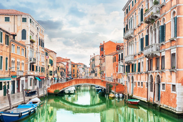 Fototapeta na wymiar City view in Venice, Italy.