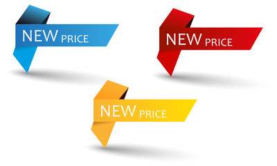 three new price shopping icons