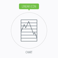 Chart icon. Graph diagram sign.