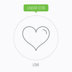 Love heart icon. Life sign.