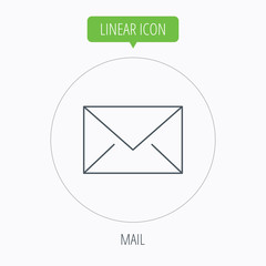 Envelope mail icon. Email message sign.