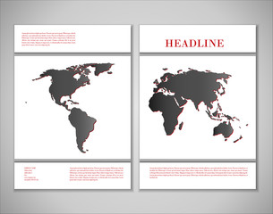 Cover design with world map