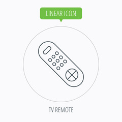 Remote control icon. TV  channels sign.