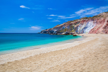 Fototapeta na wymiar Paliochori beach, Milos island, Cyclades, Aegean, Greece