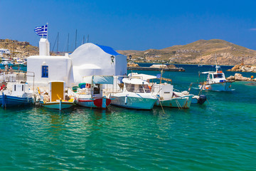 Naoussa town, Paros island, Cyclades, Aegean, Greece - obrazy, fototapety, plakaty