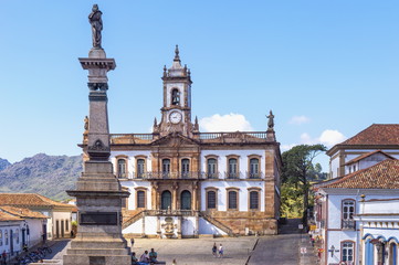 Tiradentes Plaza and Da Inconfidencia Museum, Ouro Preto, Minas Gerais, Brazil