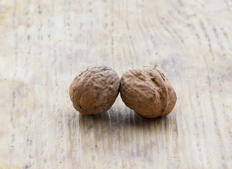 two walnuts
