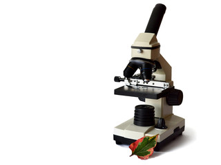 Microscope isolated on white background