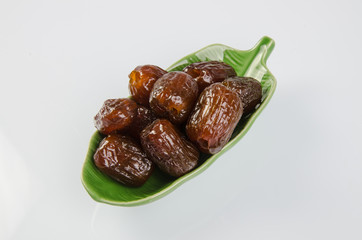 Dried preserved. Sweet syrup monkey apple or Chinese date on bac