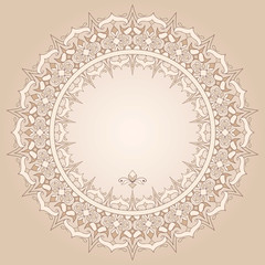 Filigree vector brown  frame