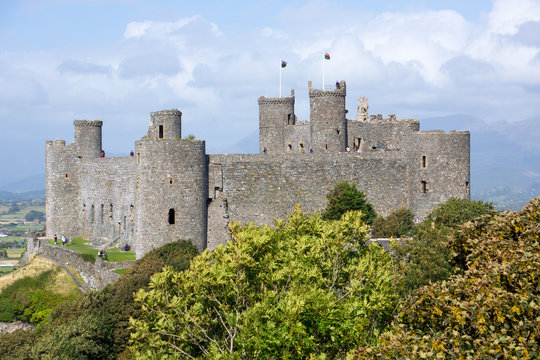 Harlech Castle, dating from the 13th and 14th centuries, Wales