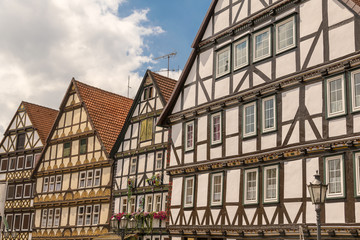 Fototapeta premium Fachwerkhauser in Hofgeismar in Nordhessen