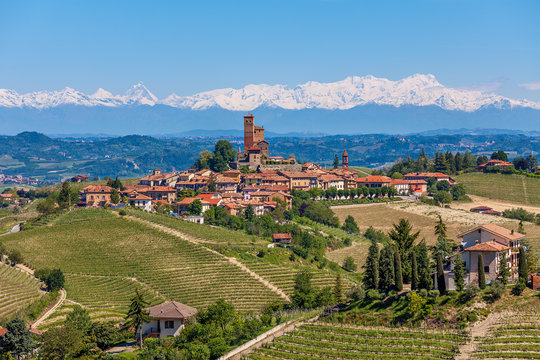 Small town on the hills of Piedmont, Italy.