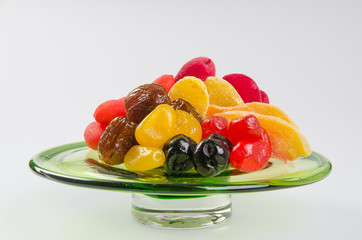 Dried fruits on background