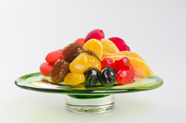 Dried fruits on background