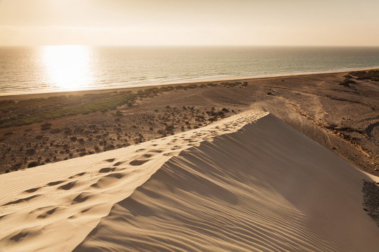 Dunes at Playa de Sotavento, Risco del Paso, Fuerteventura, Canary Islands, Spain, Atlantic