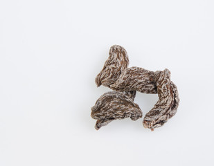 Dried salted peach (Chinese plum, Japanese apricot) on backgroun