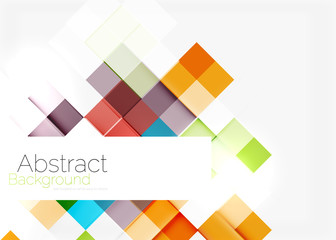 Fototapeta premium Square shape mosaic pattern design. Universal modern composition