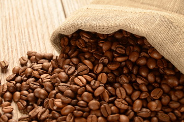 Coffee beans in the sack