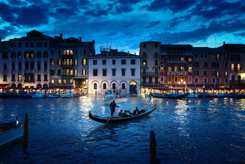 Grand Canal in sunset time, Venice, Italy