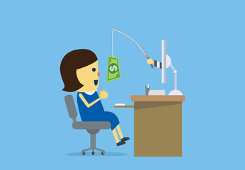 Women have been online deception from cyber criminals with money on hook 