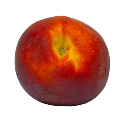 Isolated photo of red peach - shoot at stem hole