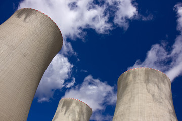 Cooling towers of a nuclear power plant
