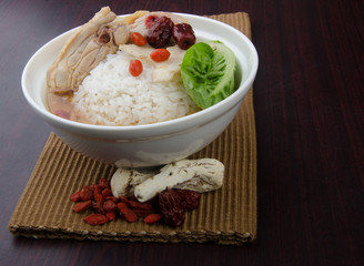 Chicken Rice on the background, asia food