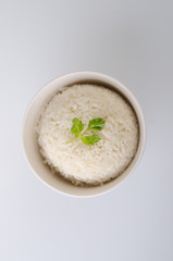 Rice isolated on white background