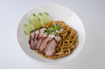 pork noodle. BBQ pork noodle bowl
