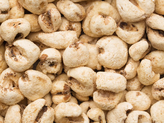 puffed corn snack food background