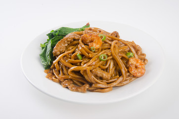 noodles. stir-fried noodles with chicken