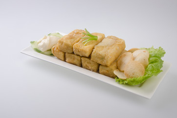 Tofu and mince on rice. Chinese cuisine