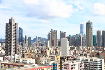 Fototapeta na wymiar Kowloon's Skyline, Hong Kong