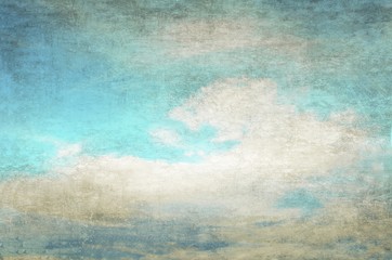 Vintage image of cloudy sky