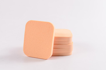 stack of face powder sponge