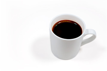 Coffee cup on a white background with clipping path