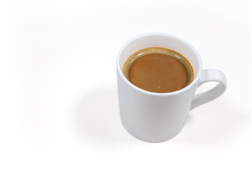 Coffee cup on a white background with clipping path