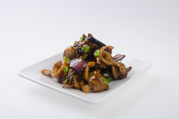 squid. Chinese stir-fried squid asia food