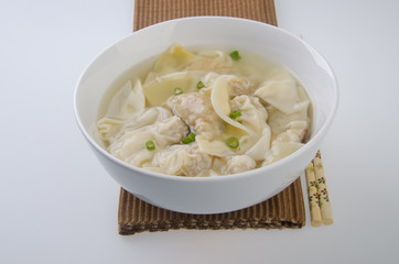Wonton Soup. pork soup asia food