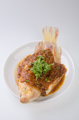 fish. steamed fish chinese style