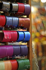 Market Stall selling belts