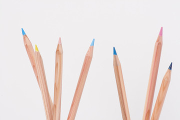 Color Pencils On White Background