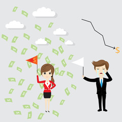 Businessman failure finance