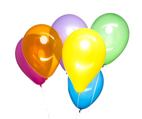 Colorful Balloons on White Background - 88321924