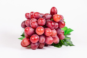 Red grape isolated on white background